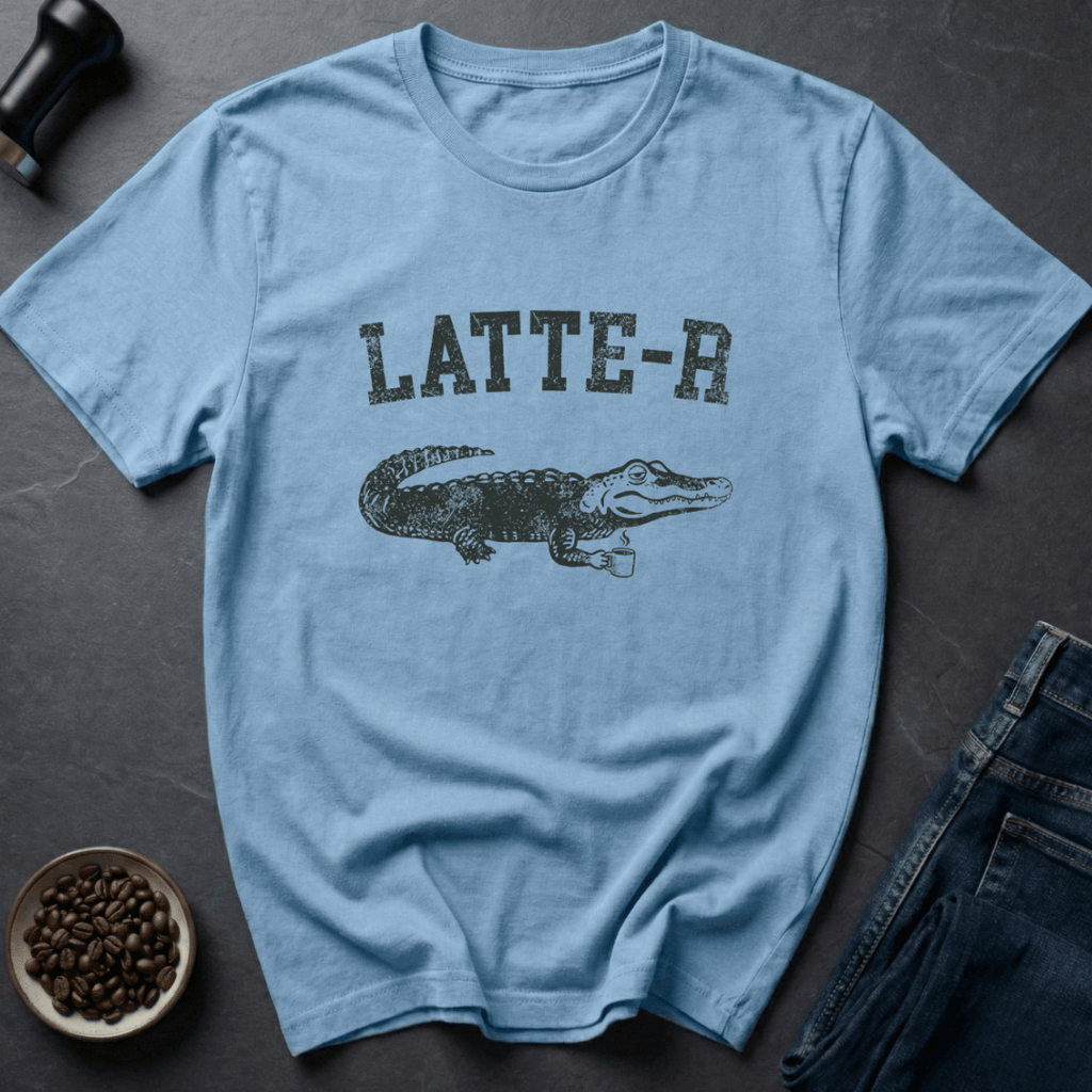 Coffee graphic Swamp Roast T-Shirt in Light Blue / S by Caffeine Dept