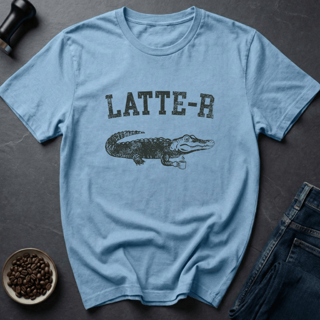 Coffee graphic Swamp Roast T-Shirt in Light Blue / S by Caffeine Dept
