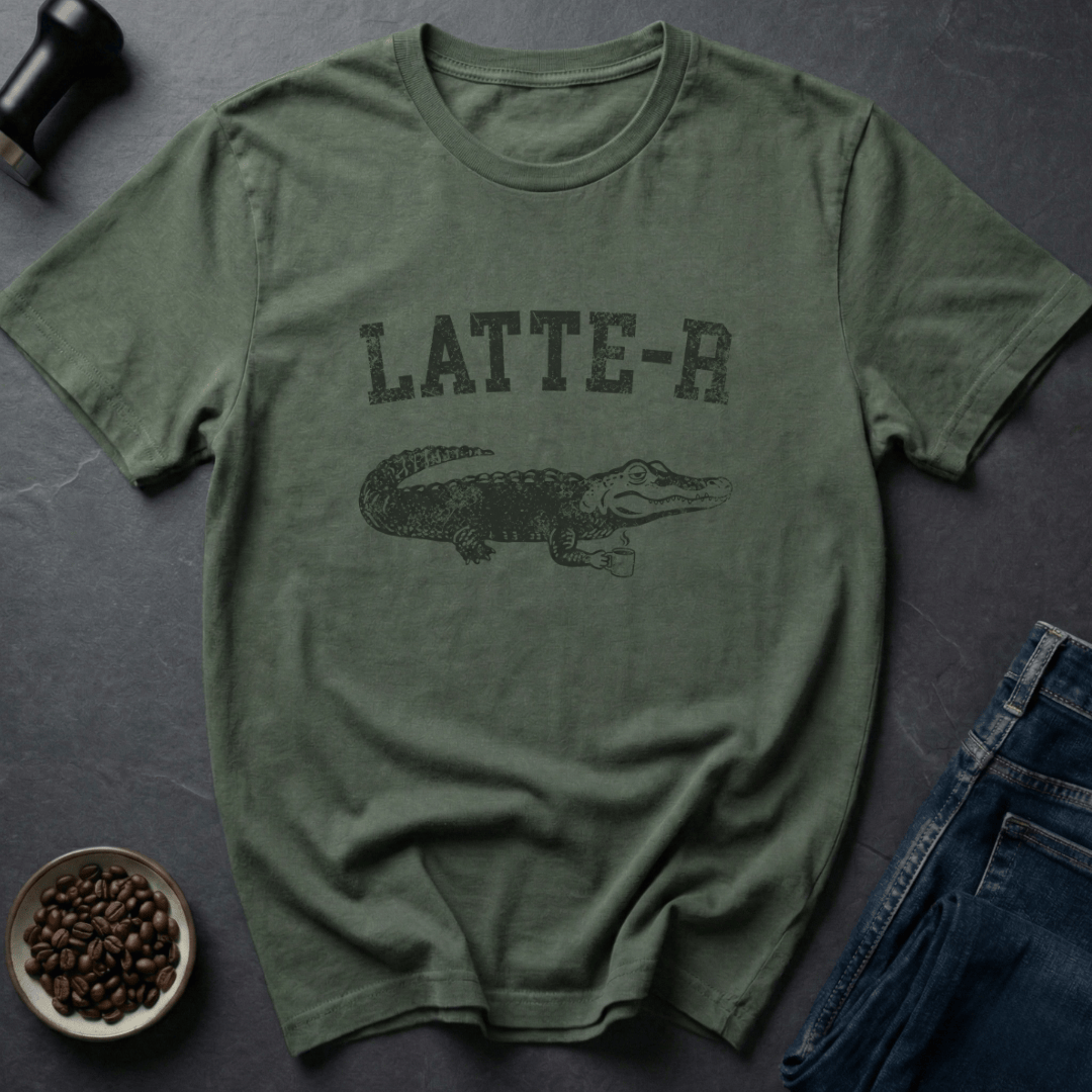 Coffee graphic Swamp Roast T-Shirt in Military Green / S by Caffeine Dept
