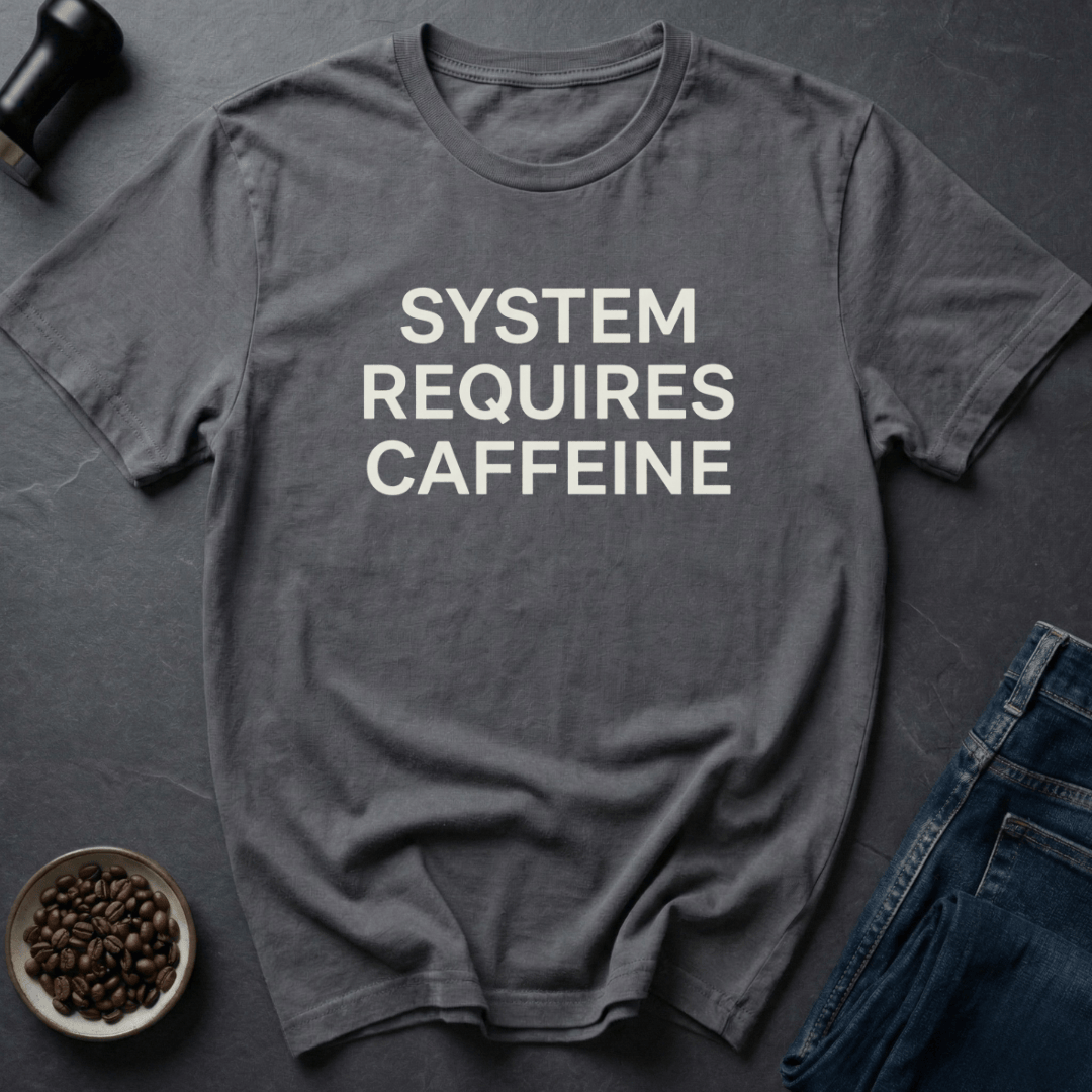 Coffee graphic System Caffeine T-Shirt in Black / S by Caffeine Dept