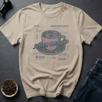 Coffee graphic System Overload T-Shirt in Light Blue / S by Caffeine Dept