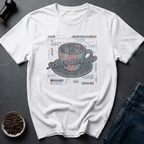 Coffee graphic System Overload T-Shirt in Light Blue / S by Caffeine Dept