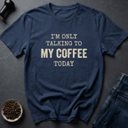 Coffee graphic Talking To Coffee T-Shirt in Navy / S by Caffeine Dept