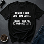 Coffee graphic Taste Issues T-Shirt in Black / S by Caffeine Dept