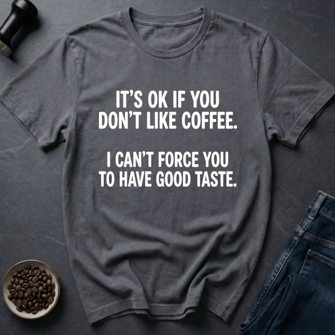 Coffee graphic Taste Issues T-Shirt in Charcoal / S by Caffeine Dept