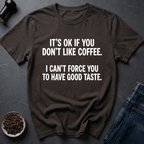 Coffee graphic Taste Issues T-Shirt in Dark Chocolate / S by Caffeine Dept