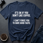 Coffee graphic Taste Issues T-Shirt in Navy / S by Caffeine Dept