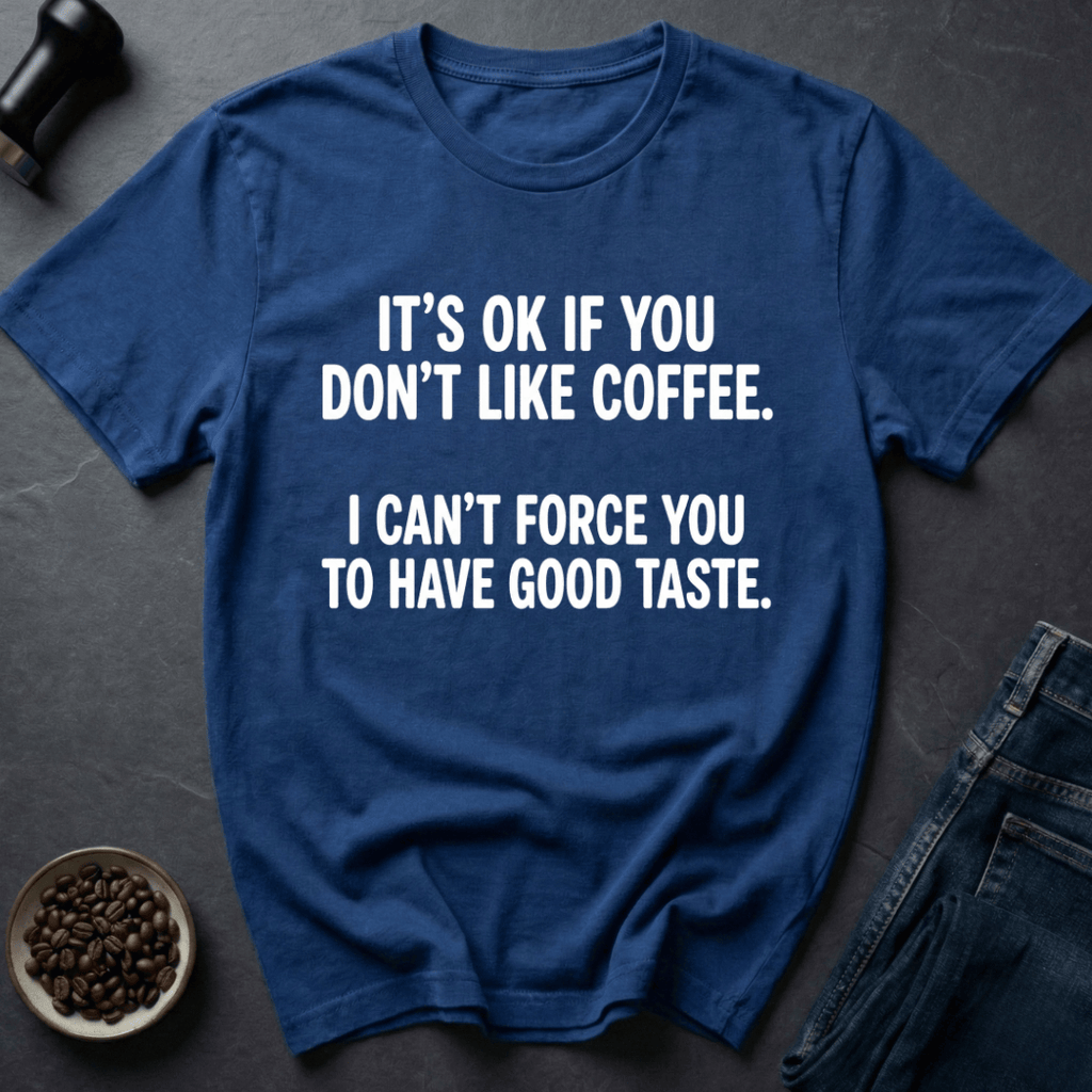 Coffee graphic Taste Issues T-Shirt in Royal / S by Caffeine Dept