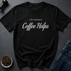 Coffee graphic Therapy In Cup T-Shirt in Black / S by Caffeine Dept