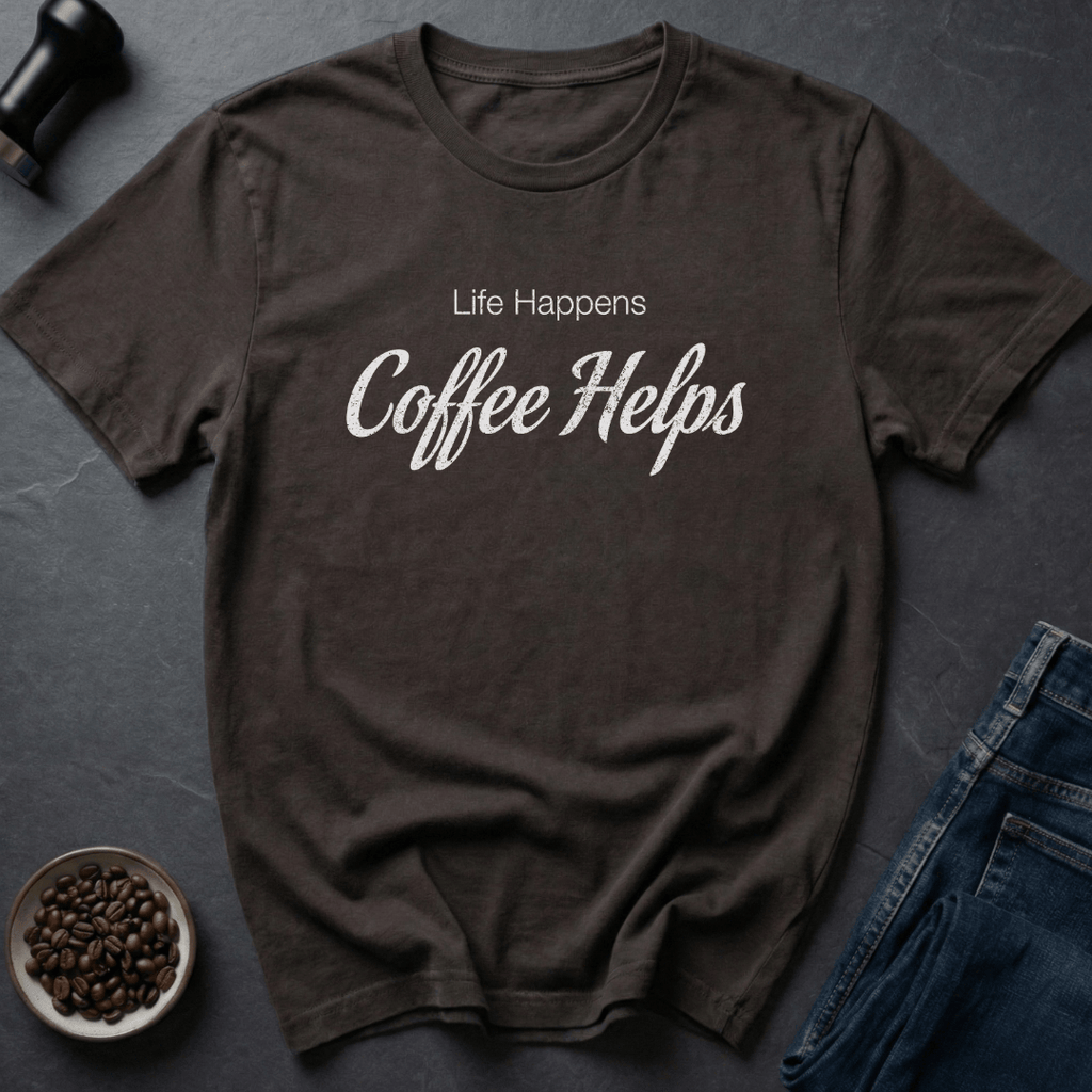 Coffee graphic Therapy In Cup T-Shirt in Dark Chocolate / S by Caffeine Dept