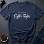Coffee graphic Therapy In Cup T-Shirt in Navy / S by Caffeine Dept