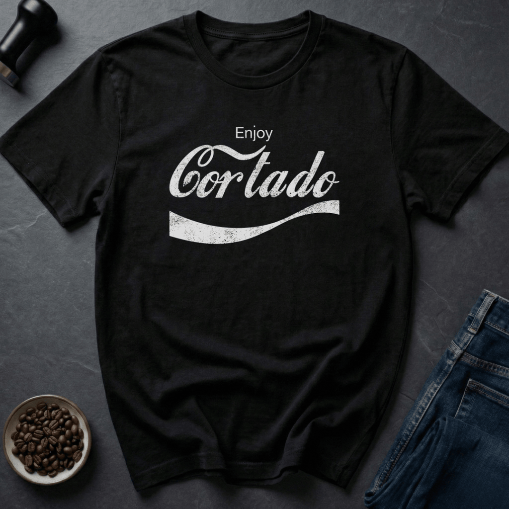 Coffee graphic Tiny Cup T-Shirt in Black / S by Caffeine Dept