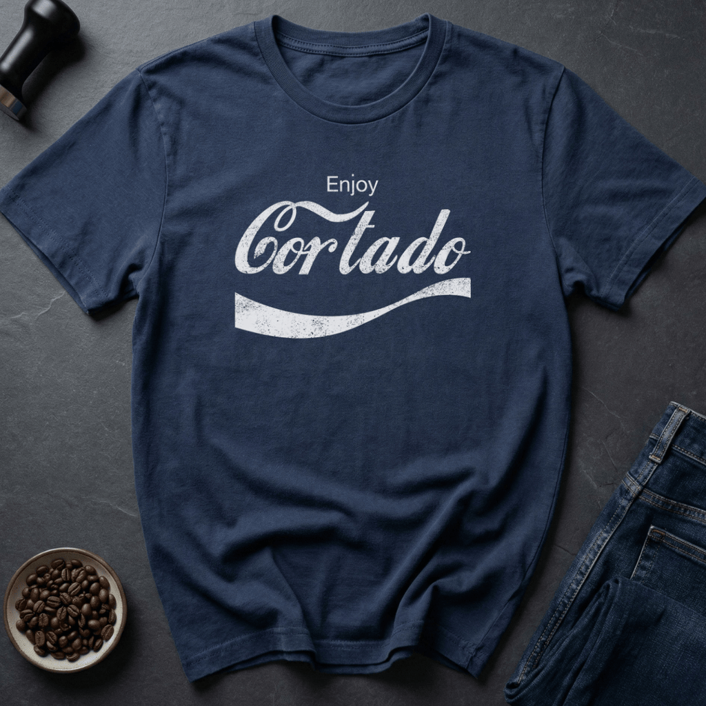 Coffee graphic Tiny Cup T-Shirt in Navy / S by Caffeine Dept