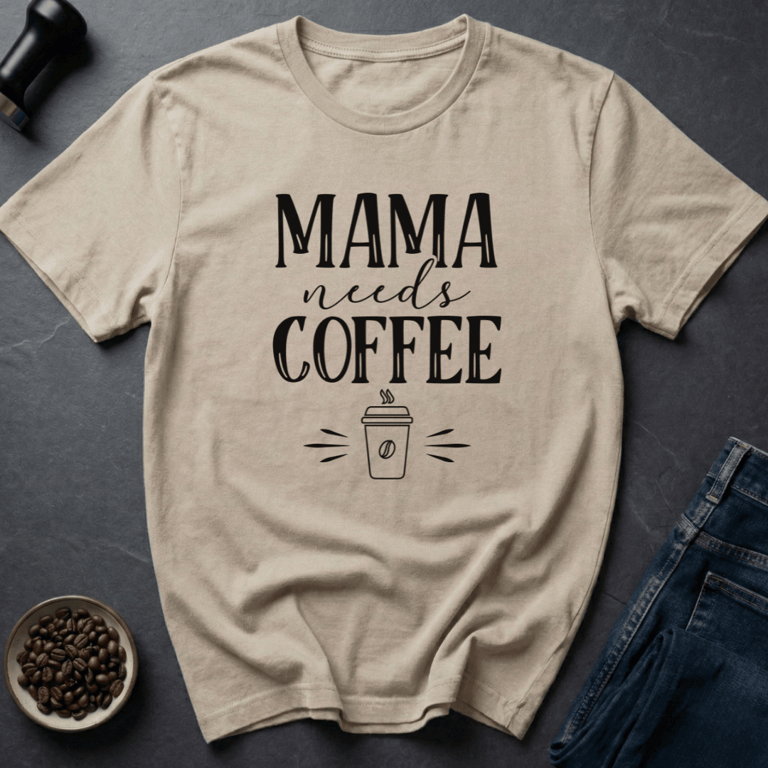 Coffee graphic Tired Mama T-Shirt in Navy / S by Caffeine Dept