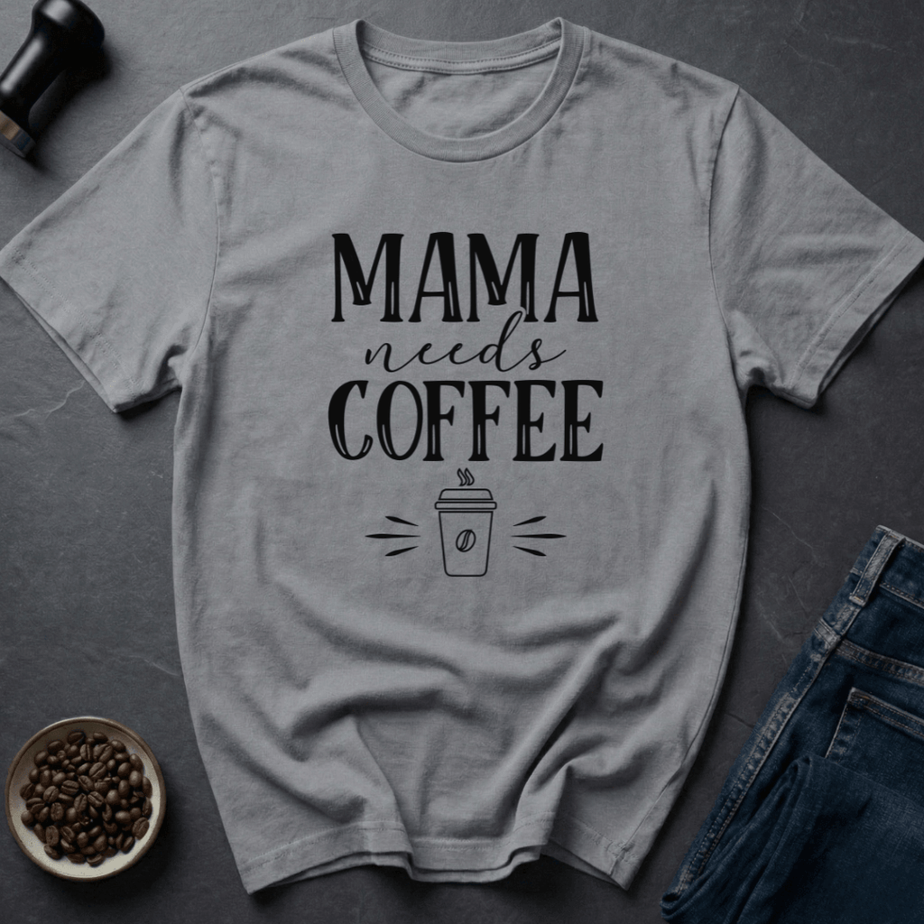 Coffee graphic Tired Mama T-Shirt in Navy / S by Caffeine Dept