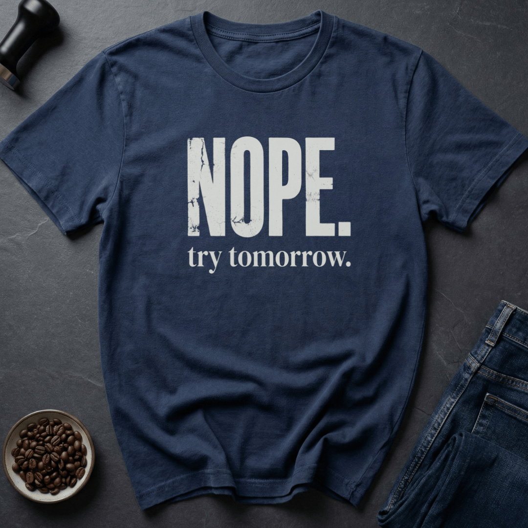 Coffee graphic Tomorrow Energy T-Shirt in Navy / S by Caffeine Dept
