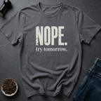 Coffee graphic Tomorrow Energy T-Shirt in Charcoal / S by Caffeine Dept
