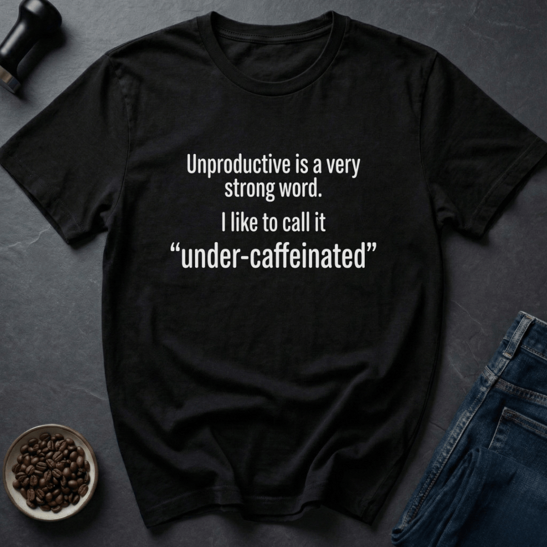 Coffee graphic Under-Caffeinated T-Shirt in Black / S by Caffeine Dept