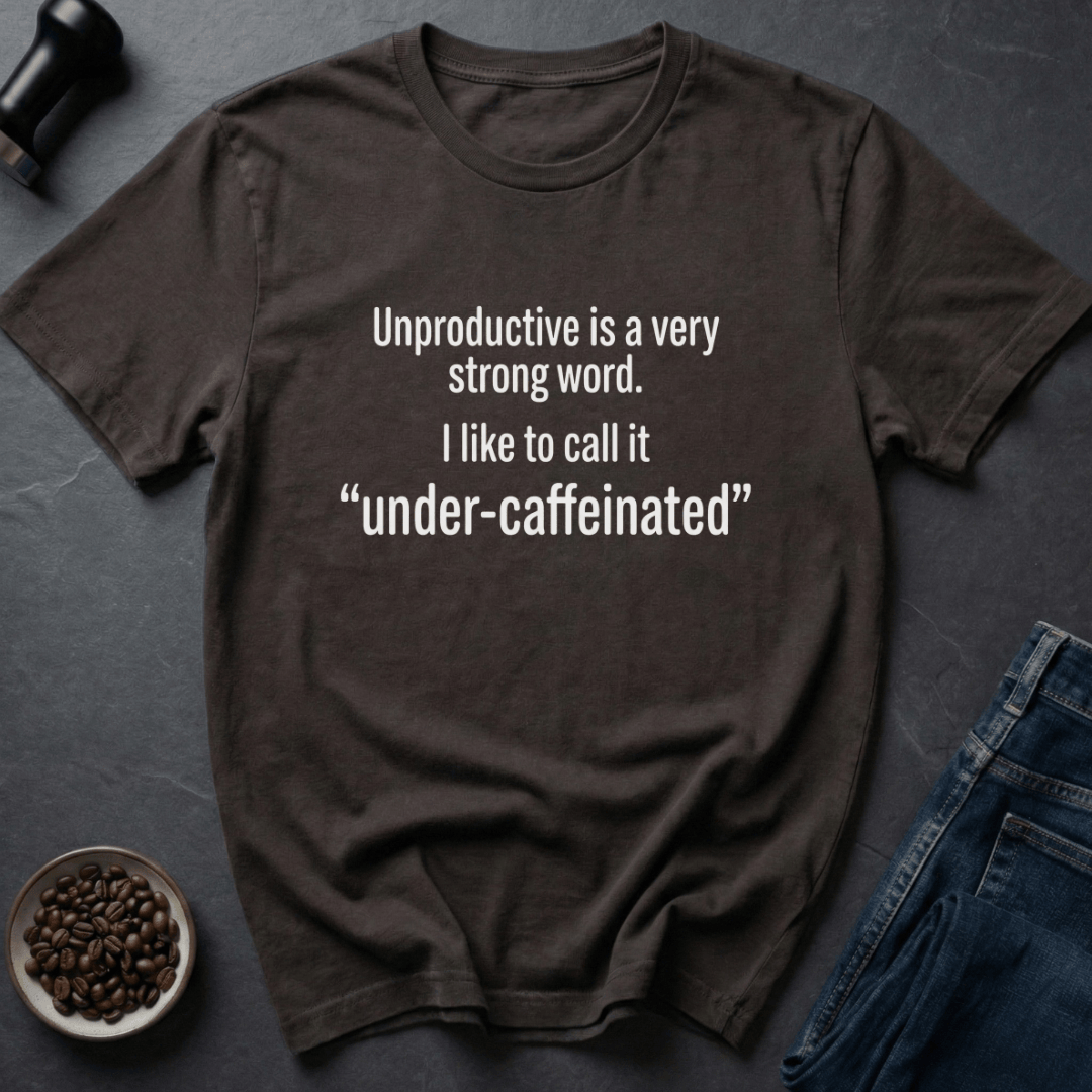 Coffee graphic Under-Caffeinated T-Shirt in Dark Chocolate / S by Caffeine Dept