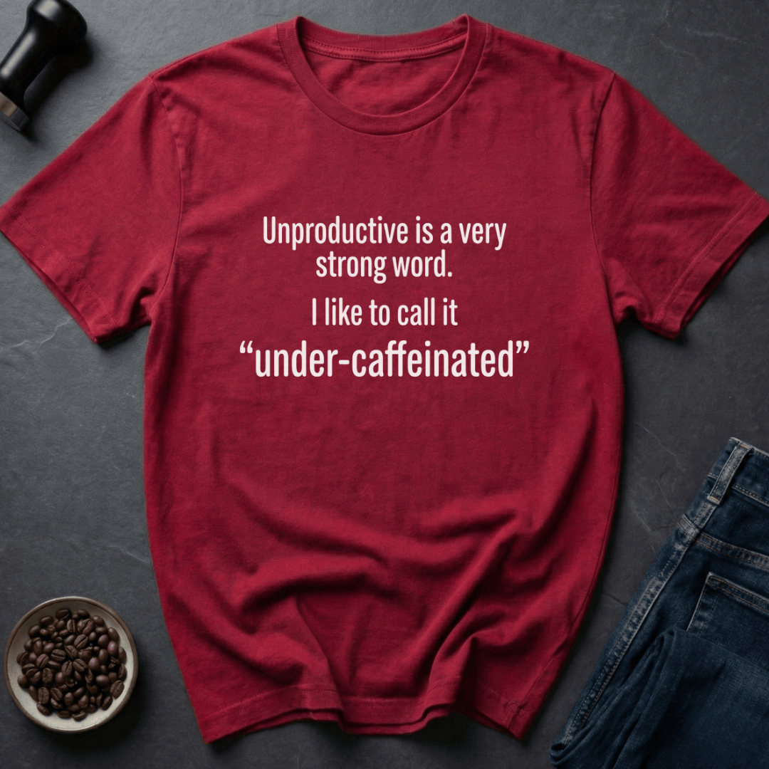 Coffee graphic Under-Caffeinated T-Shirt in Heather Red / S by Caffeine Dept