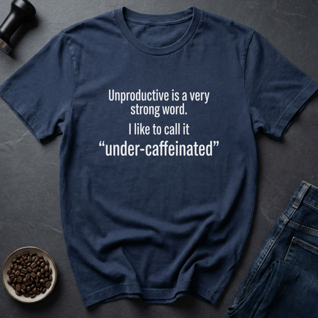 Coffee graphic Under-Caffeinated T-Shirt in Navy / S by Caffeine Dept