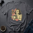 Coffee graphic Use It T-Shirt in Charcoal / S by Caffeine Dept
