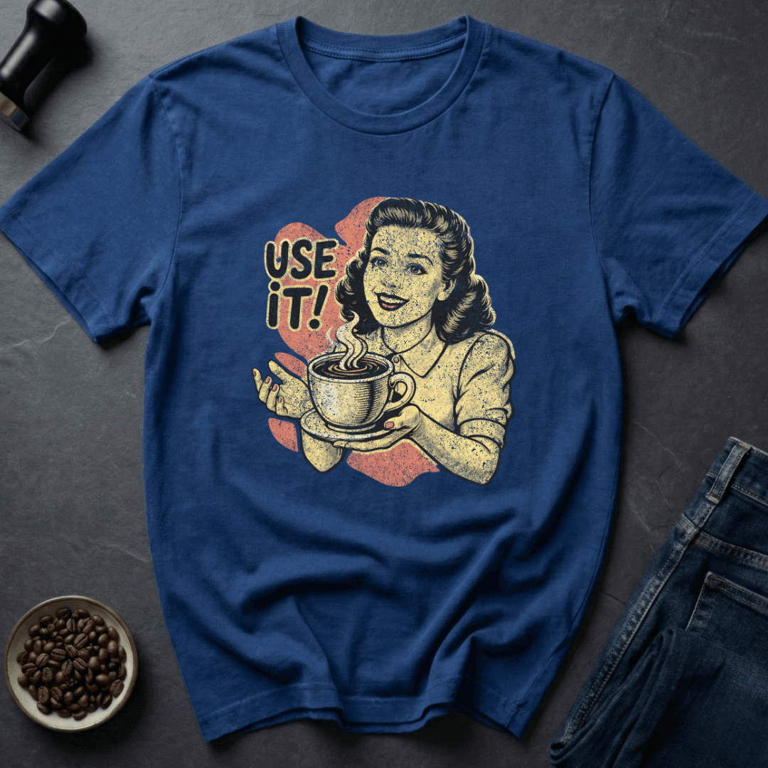 Coffee graphic Use It T-Shirt in Charcoal / S by Caffeine Dept
