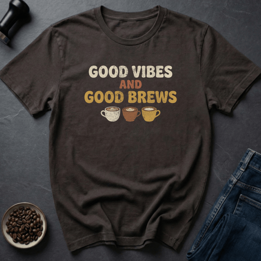 Coffee graphic Vibe Brew T-Shirt in Dark Chocolate / S by Caffeine Dept