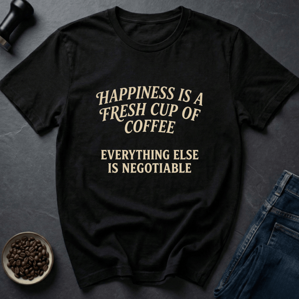 Coffee graphic Vintage Coffee T-Shirt in Black / S by Caffeine Dept