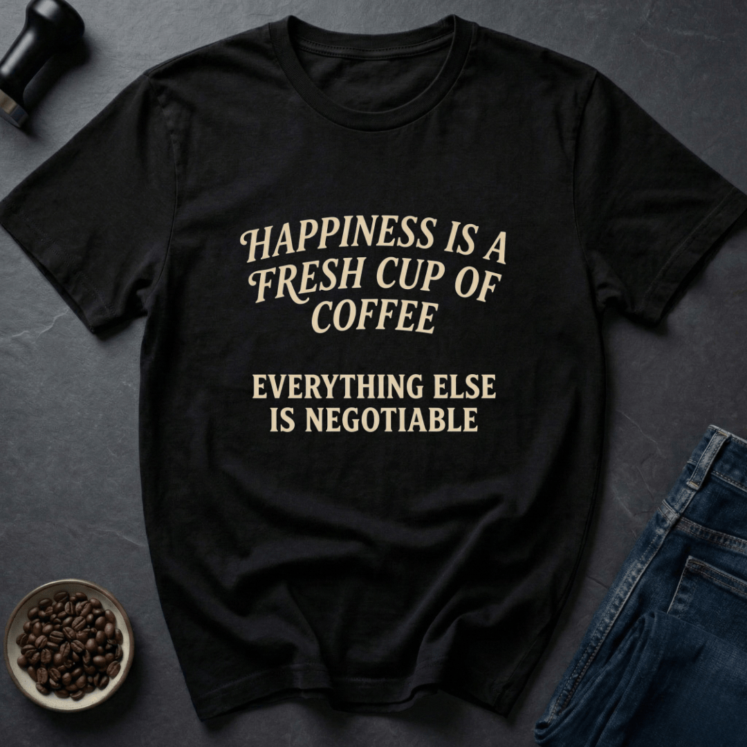 Coffee graphic Vintage Coffee T-Shirt in Black / S by Caffeine Dept