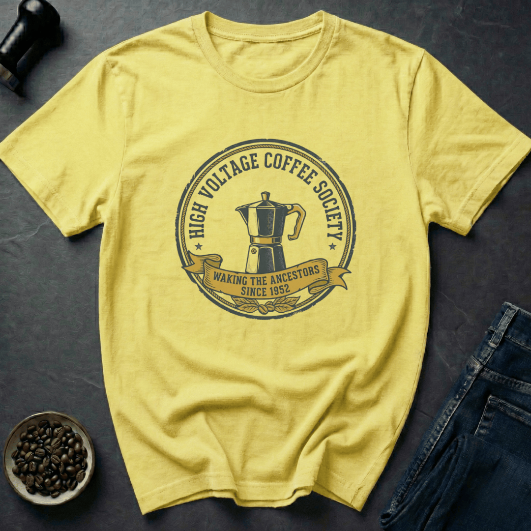 Coffee graphic Vintage Coffee T-Shirt in Sand / S by Caffeine Dept