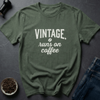 Coffee graphic Vintage Fuel T-Shirt in Military Green / S by Caffeine Dept