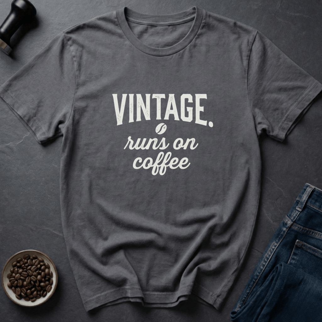 Coffee graphic Vintage Fuel T-Shirt in Military Green / S by Caffeine Dept