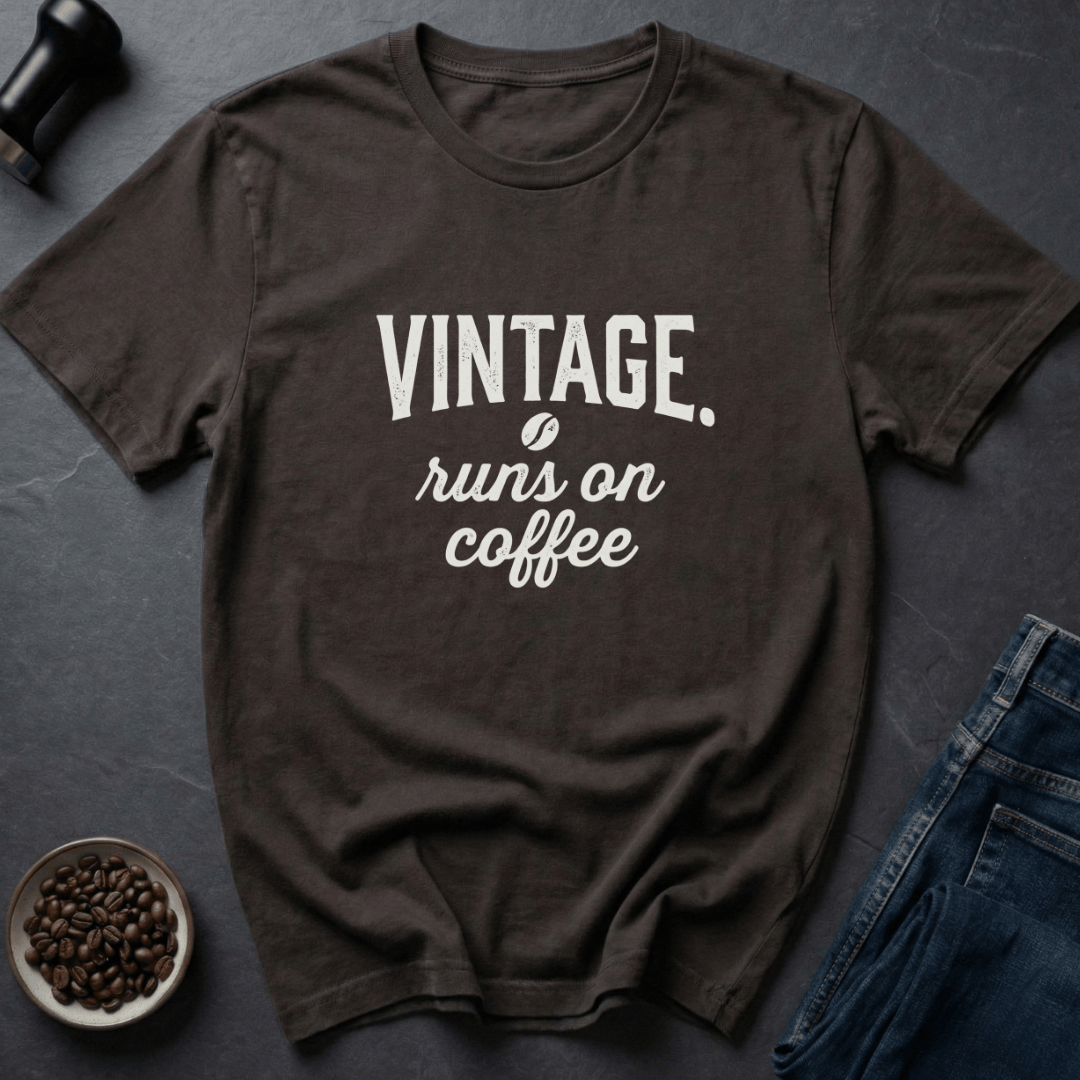 Coffee graphic Vintage Fuel T-Shirt in Military Green / S by Caffeine Dept