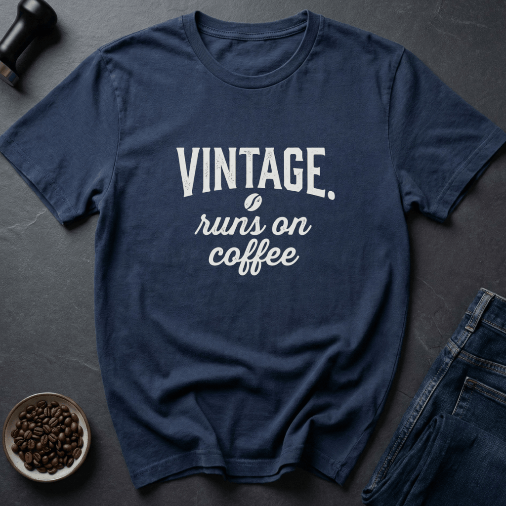 Coffee graphic Vintage Fuel T-Shirt in Military Green / S by Caffeine Dept