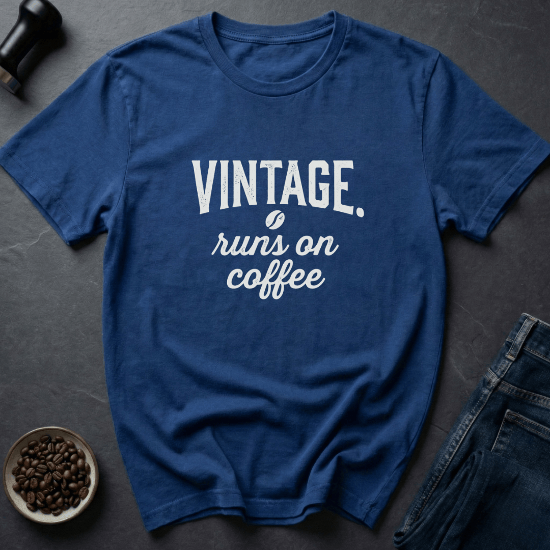 Coffee graphic Vintage Fuel T-Shirt in Military Green / S by Caffeine Dept