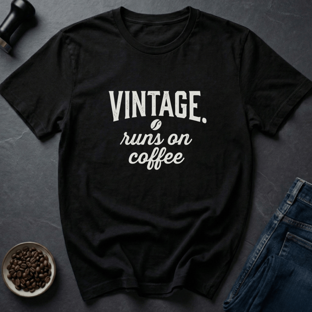 Coffee graphic Vintage Fuel T-Shirt in Military Green / S by Caffeine Dept