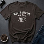 Coffee graphic Waking Up T-Shirt in Dark Chocolate / S by Caffeine Dept