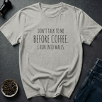 Coffee graphic Wall Magnet T-Shirt in Ice Grey / S by Caffeine Dept