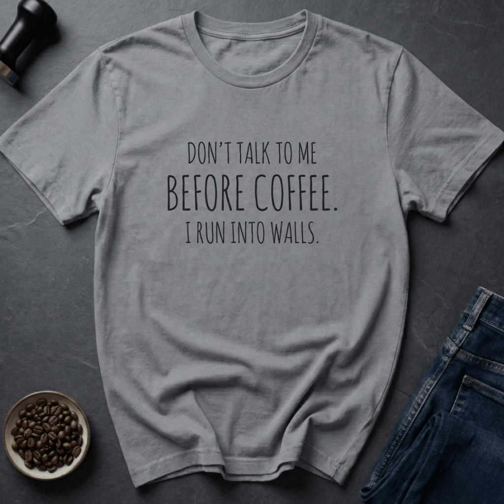 Coffee graphic Wall Magnet T-Shirt in Sport Grey / S by Caffeine Dept