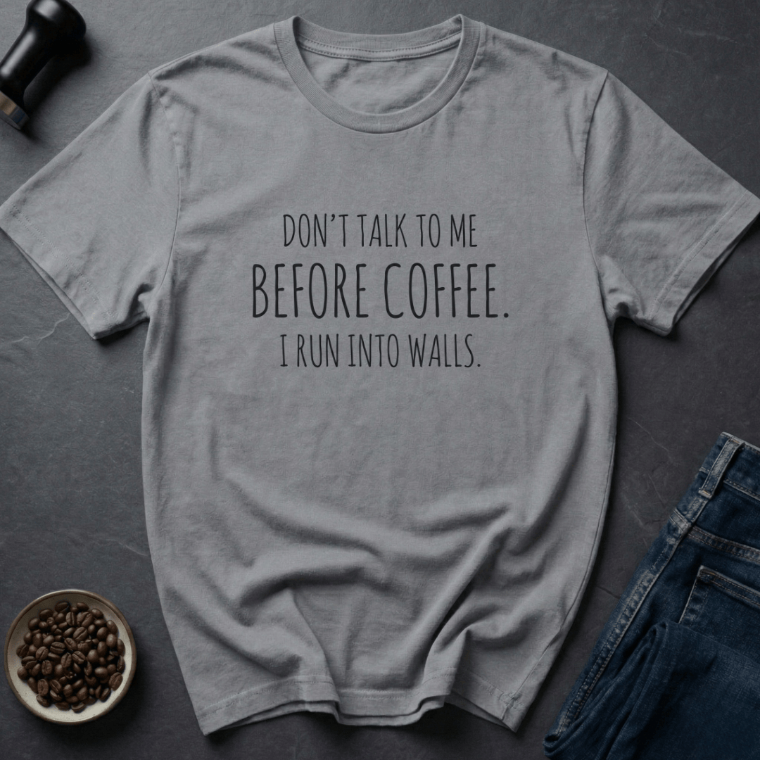 Coffee graphic Wall Magnet T-Shirt in Sport Grey / S by Caffeine Dept