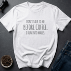 Coffee graphic Wall Magnet T-Shirt in White / S by Caffeine Dept