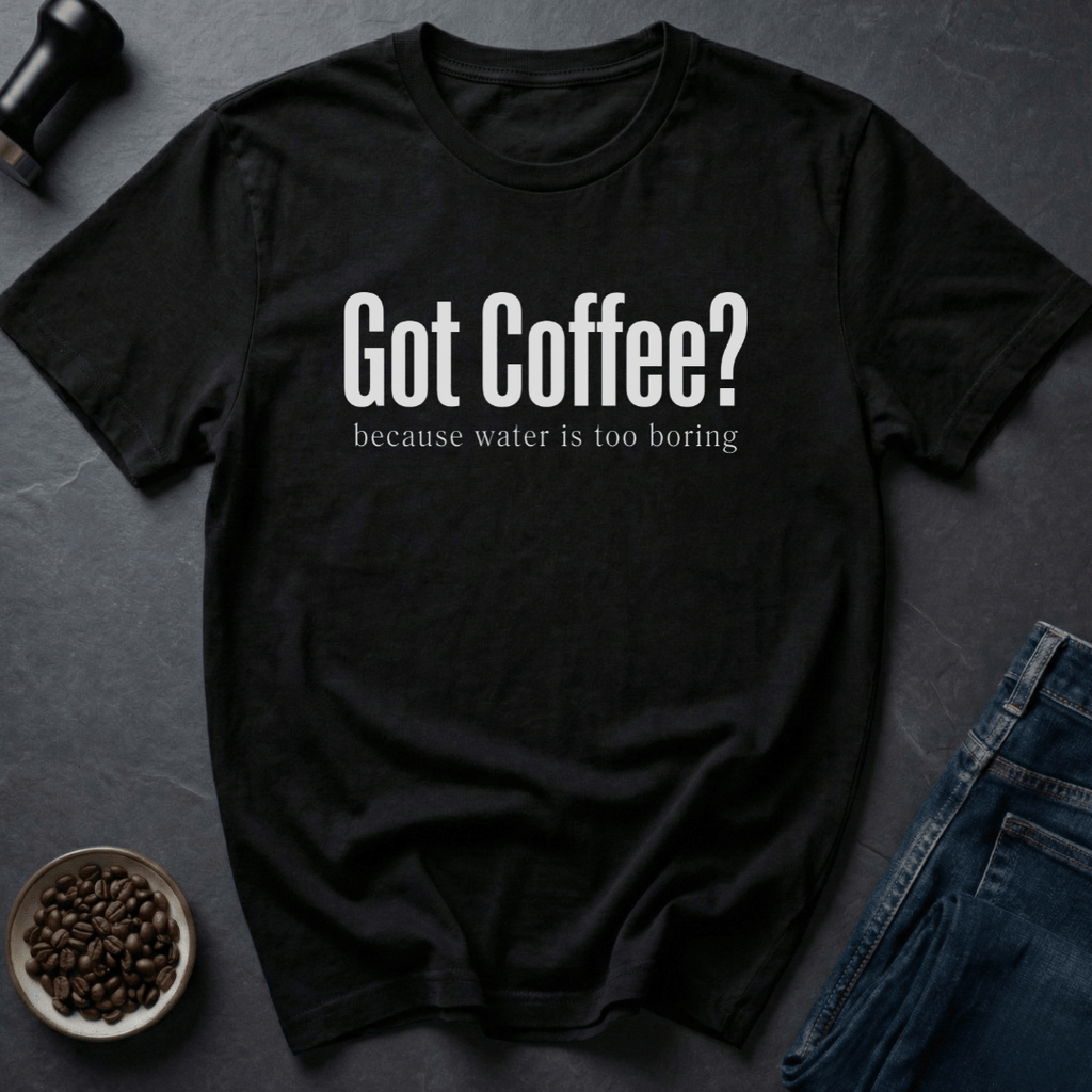 Coffee graphic Water No T-Shirt in Black / S by Caffeine Dept