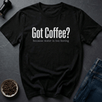 Coffee graphic Water No T-Shirt in Black / S by Caffeine Dept