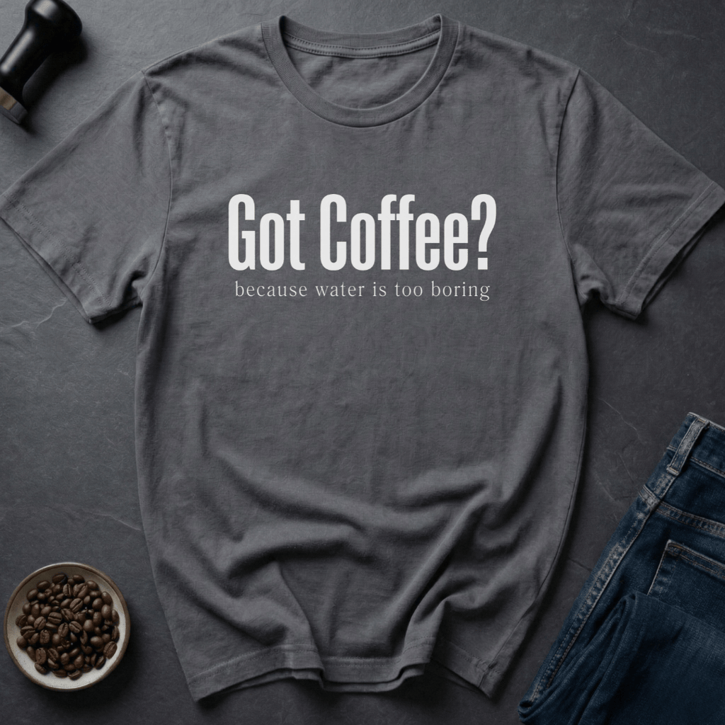 Coffee graphic Water No T-Shirt in Charcoal / S by Caffeine Dept