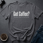 Coffee graphic Water No T-Shirt in Charcoal / S by Caffeine Dept