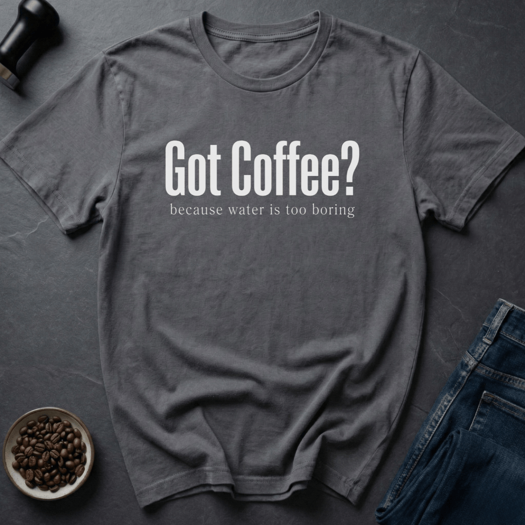 Coffee graphic Water No T-Shirt in Charcoal / S by Caffeine Dept