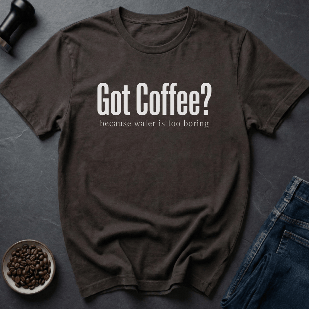 Coffee graphic Water No T-Shirt in Dark Chocolate / S by Caffeine Dept