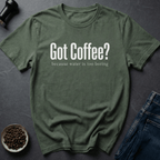 Coffee graphic Water No T-Shirt in Military Green / S by Caffeine Dept