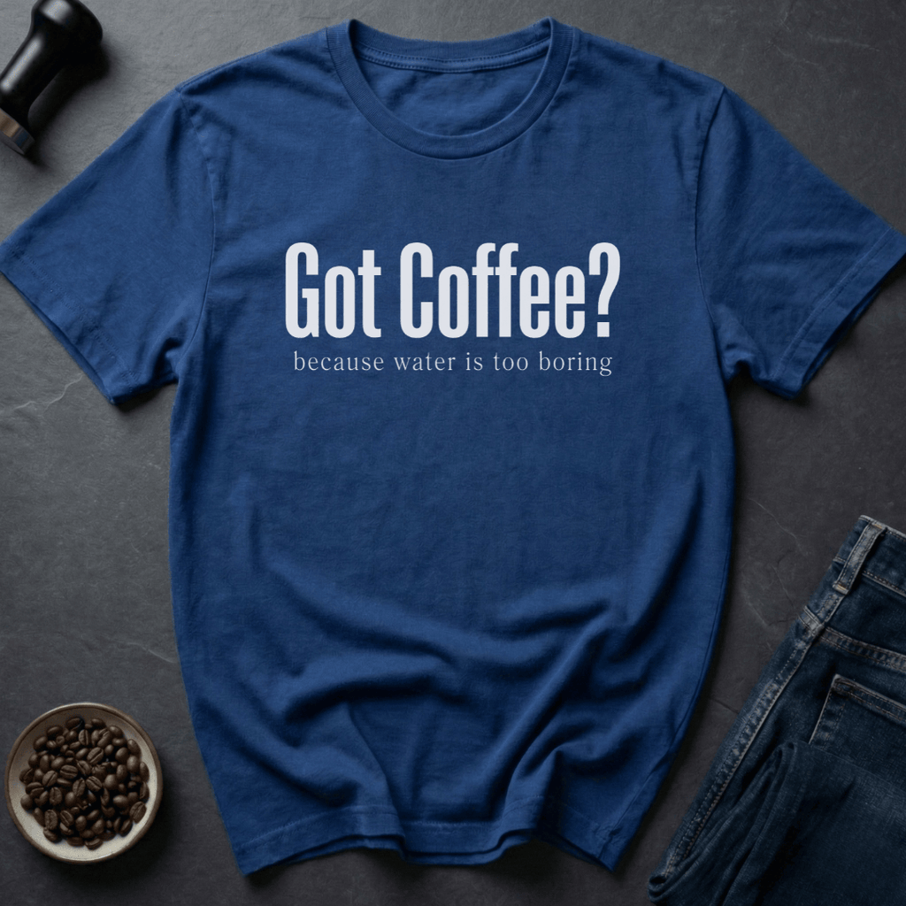 Coffee graphic Water No T-Shirt in Royal / S by Caffeine Dept